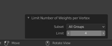 limit number of weights per vertex to 4